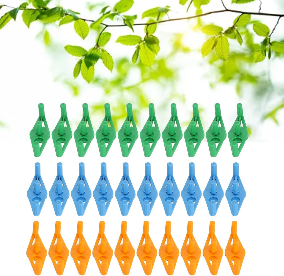 Milltrip Plant Branch Benders, 30pcs Low Stress Training Clips Adjustable Reusable Plastic Plant Stem Bender Training Clips for Gardening, default