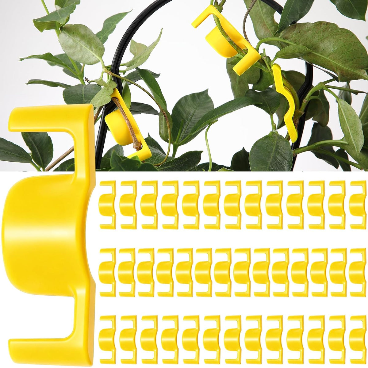 Feekoon 40 Pack LST Plant Training Clips Branch Benders(Yellow)
