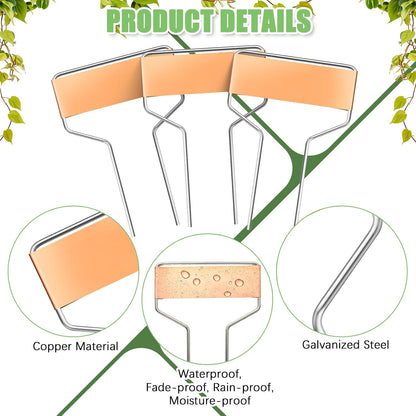 Moxweyeni 60 Pcs Metal Garden Tags Plant Labels,Copper,4 Inch