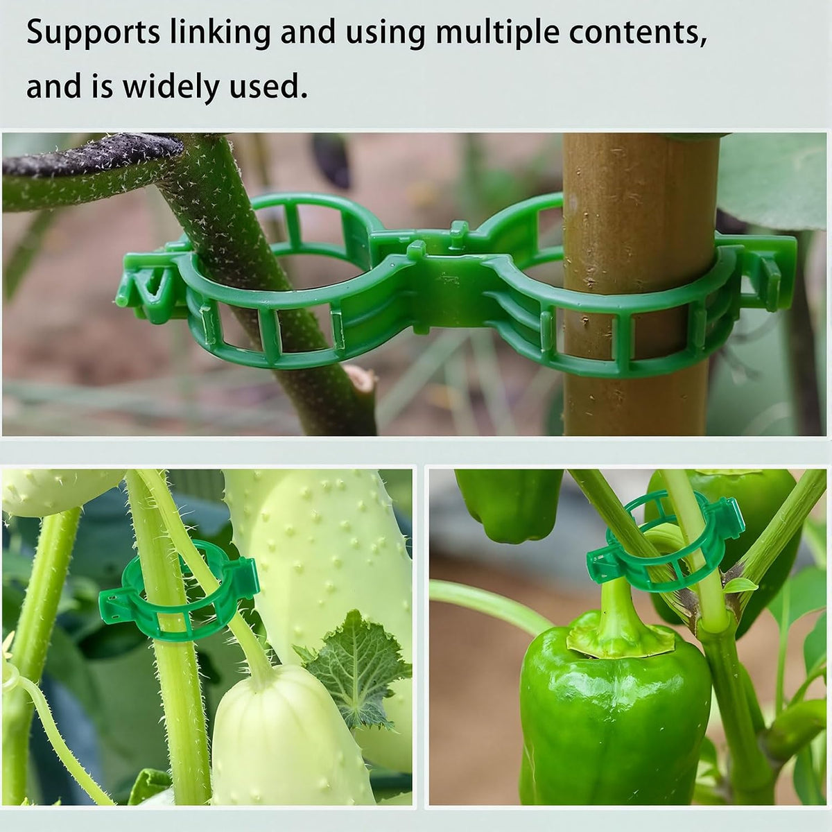 600-Piece Tomato Clips for Climbing Plants, Reusable Trellis Support Set