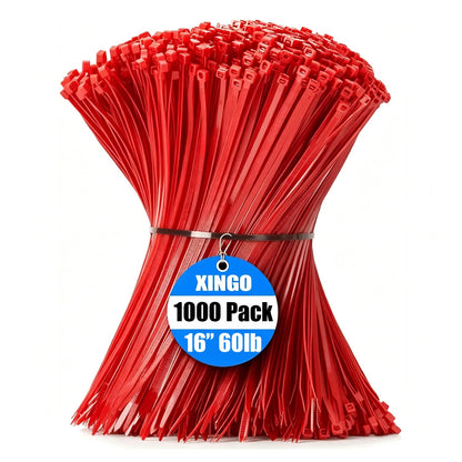 XINGO 1000 PCS Garden Green Zip Ties 8 Inch, 60 LBS Tensile Strength, Self-Locking Nylon Plastic Nylon PA66 Wire Ties for Indoor and Outdoor Use