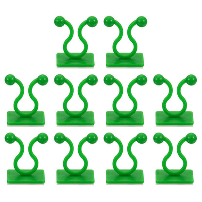 uxcell 100Pcs Plant Climbing Wall Fixture Clips, Plant Fixer Self-Adhesive Hooks Wire Fixing Supporting for Indoor Outdoor Decoration and Cable Wire Fixing (Black, 16.2mm/0.64")