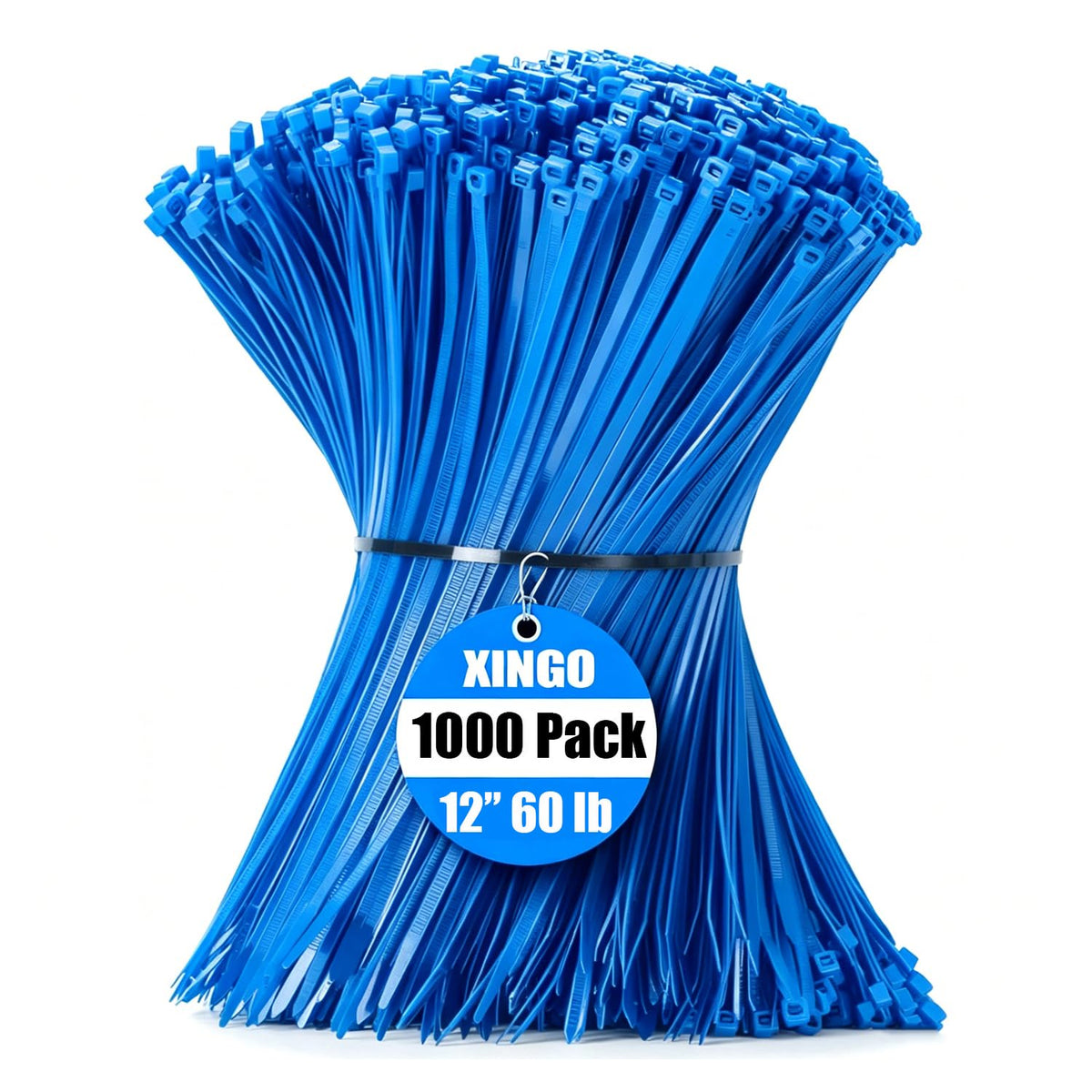 XINGO 1000 PCS Garden Green Zip Ties 8 Inch, 60 LBS Tensile Strength, Self-Locking Nylon Plastic Nylon PA66 Wire Ties for Indoor and Outdoor Use