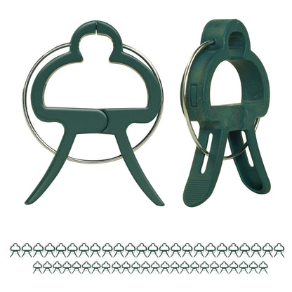 50 PCS Tomato Clips for Climbing Plants - Durable Plant Support Clips for Tomato, Cucumber, Flower, Squash Vine - 25 Large & 25 Small Clips Included