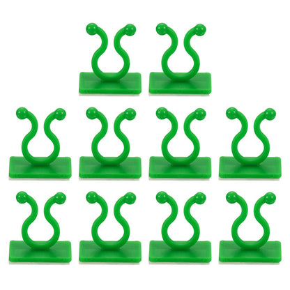uxcell 100Pcs Plant Climbing Wall Fixture Clips, Plant Fixer Self-Adhesive Hooks Wire Fixing Supporting for Indoor Outdoor Decoration and Cable Wire Fixing (Black, 16.2mm/0.64")