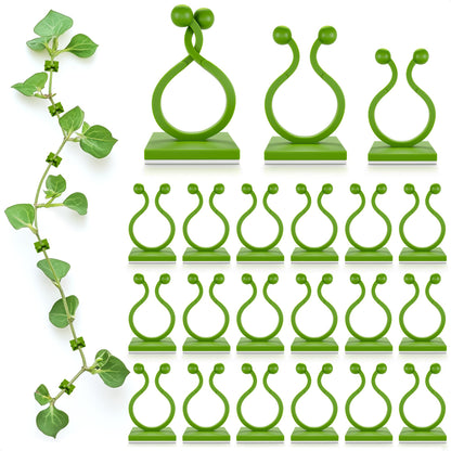 100Pcs Climbing Plant Wall Clips for Vines, Flexible Plastic (Green)