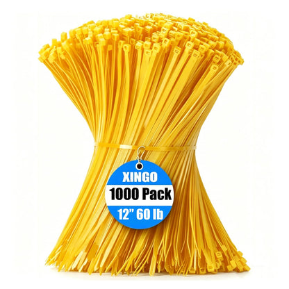 XINGO 1000 PCS Garden Green Zip Ties 8 Inch, 60 LBS Tensile Strength, Self-Locking Nylon Plastic Nylon PA66 Wire Ties for Indoor and Outdoor Use