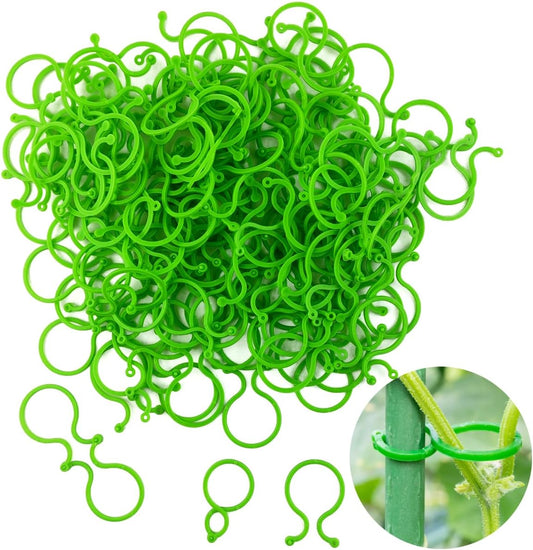 GXXMEI 200PCS Tomato Clips for Support Plant Clips Garden Clips for Climbing Plants Tomato Plant Clips Plant Support Clips for Gardening for Securing Plants