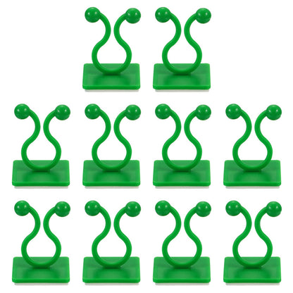 uxcell 100Pcs Plant Climbing Wall Fixture Clips, Plant Fixer Self-Adhesive Hooks Wire Fixing Supporting for Indoor Outdoor Decoration and Cable Wire Fixing (Black, 16.2mm/0.64")