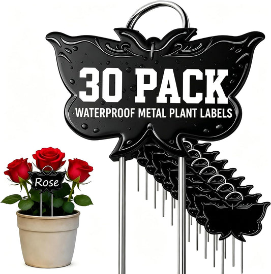 Metal Plant Labels for Outdoor Garden Waterproof 11-Inch 30 Pack