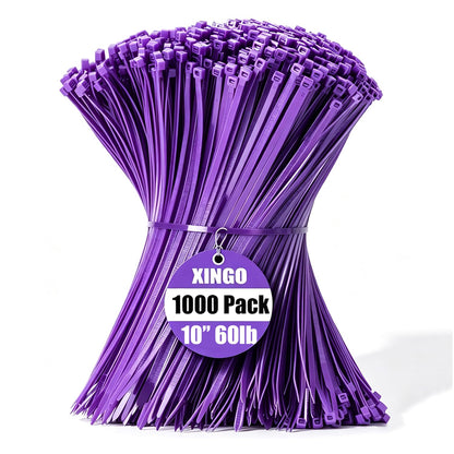 XINGO 1000 PCS Garden Green Zip Ties 8 Inch, 60 LBS Tensile Strength, Self-Locking Nylon Plastic Nylon PA66 Wire Ties for Indoor and Outdoor Use