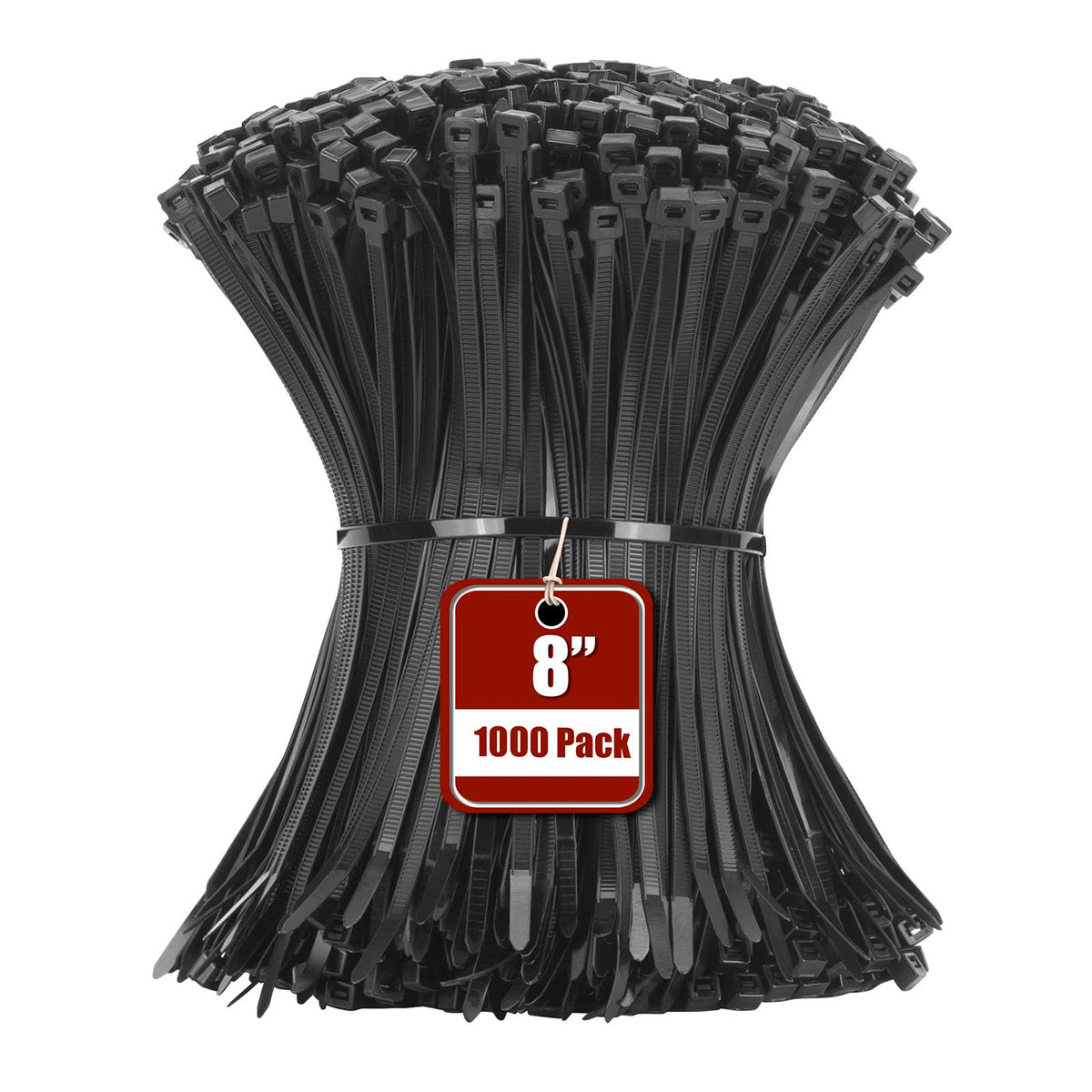 Armpow 8 Inch Garden Green Zip Tie 1000 PCS, 40 Lbs - Small to Medium Zip Tie, Nylon PA66 UV Resistant Cable Tie Heavy Duty for Indoor and Outdoor Use - Ideal for bundling and securing objects