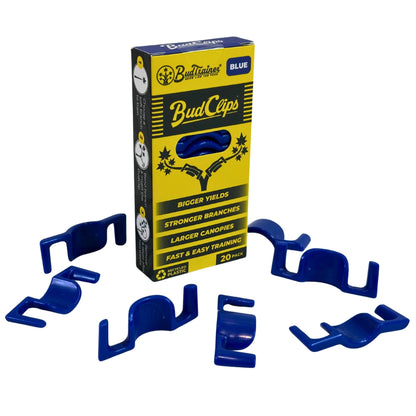 BudTrainer BudClips for Low Stress Plant Training, Blue, 20-Pack