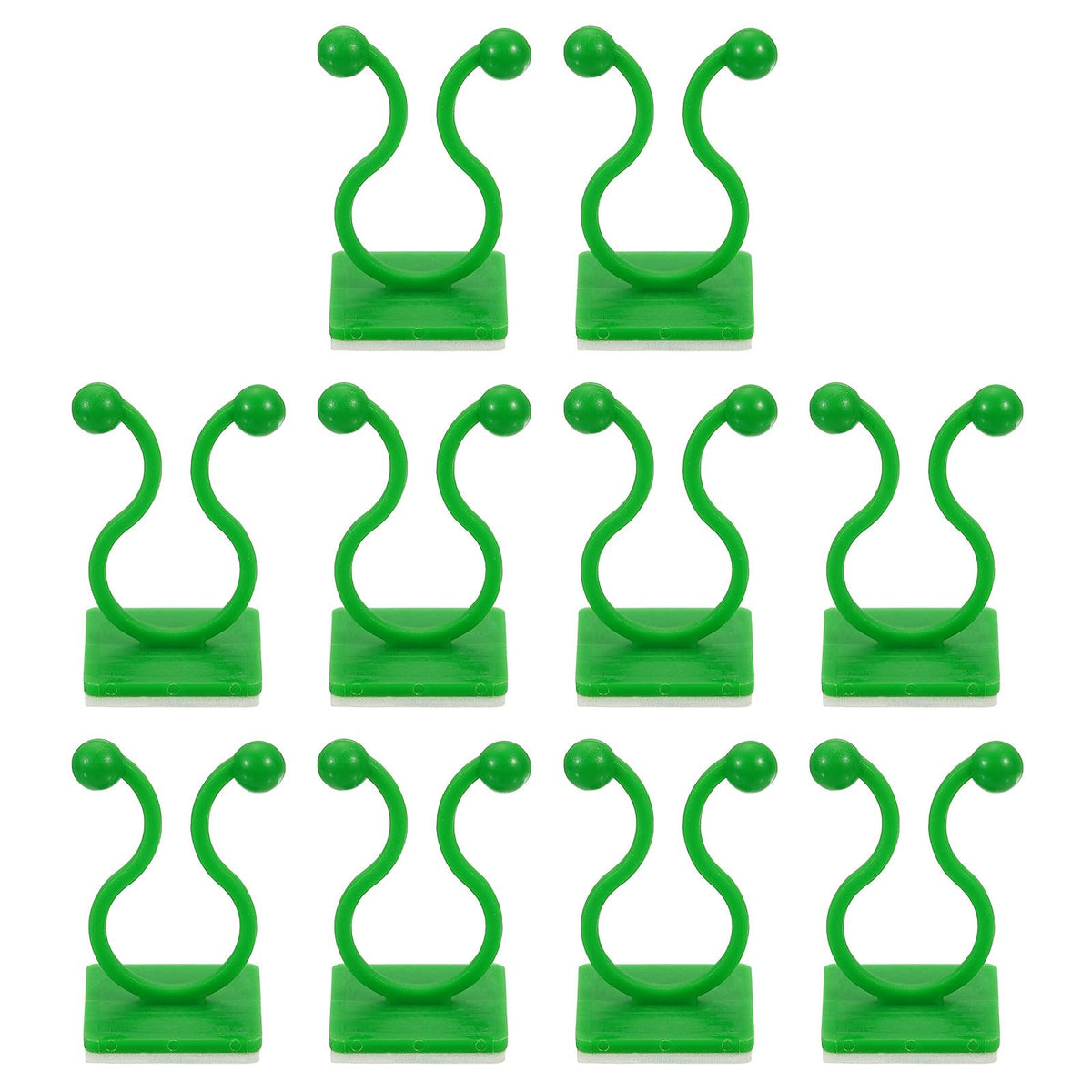 uxcell 100Pcs Plant Climbing Wall Fixture Clips, Plant Fixer Self-Adhesive Hooks Wire Fixing Supporting for Indoor Outdoor Decoration and Cable Wire Fixing (Black, 16.2mm/0.64")