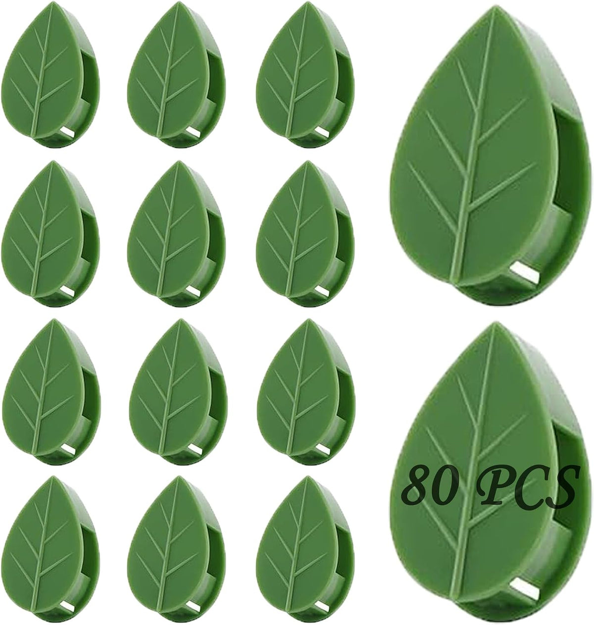 Plant Climbing Wall Fixture Clips, 80Pcs Self-Adhesive Wall Clips Fixer Hooks for Vines, Traction Support Holder, Invisible Leaf Clips for Wall Climbing Plants Indoor Outdoor Decor
