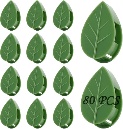 Plant Climbing Wall Fixture Clips, 80Pcs Self-Adhesive Wall Clips Fixer Hooks for Vines, Traction Support Holder, Invisible Leaf Clips for Wall Climbing Plants Indoor Outdoor Decor