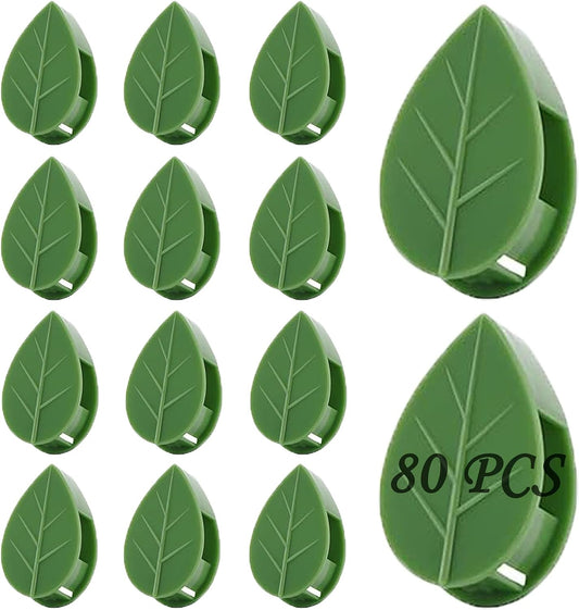 Plant Climbing Wall Fixture Clips, 80Pcs Self-Adhesive Wall Clips Fixer Hooks for Vines, Traction Support Holder, Invisible Leaf Clips for Wall Climbing Plants Indoor Outdoor Decor