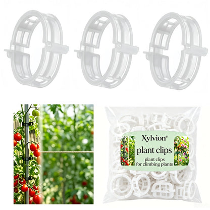 1000 Pcs Tomato Plastic Support Clips, Clips for Climbing Plants, Reusable Tomato Trellis Twines for Fruit, Flower, Farm, Vegetable Garden & Gardening Supplies (Black,1000)