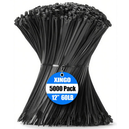 XINGO 1000 PCS Garden Green Zip Ties 8 Inch, 60 LBS Tensile Strength, Self-Locking Nylon Plastic Nylon PA66 Wire Ties for Indoor and Outdoor Use