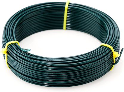 KINGLAKE 66 Feet White Sturdy Plastic Coated Garden Wire 2mm Plant Twist Tie