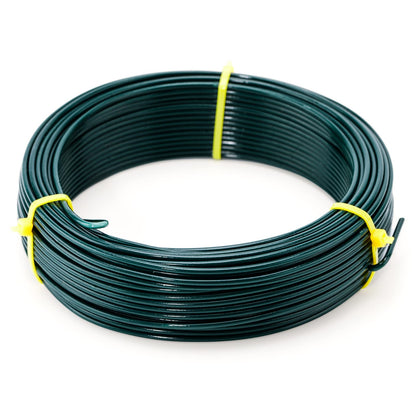 KINGLAKE 66 Feet White Sturdy Plastic Coated Garden Wire 2mm Plant Twist Tie