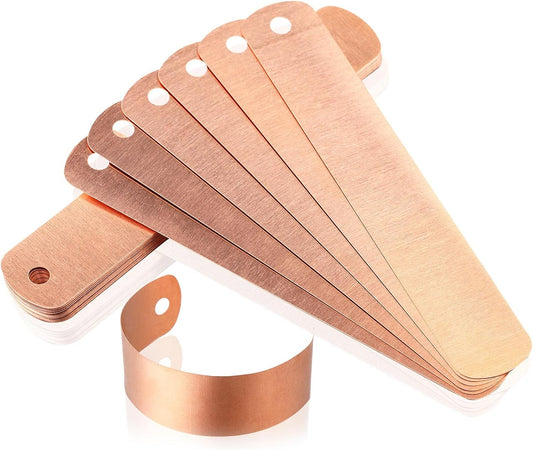 Hotop 30 Pcs 4.5 Inch Copper Plant Tags Metal Tree Tags