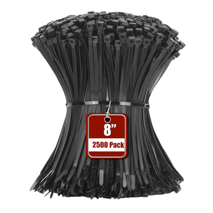 Armpow 8 Inch Garden Green Zip Tie 1000 PCS, 40 Lbs - Small to Medium Zip Tie, Nylon PA66 UV Resistant Cable Tie Heavy Duty for Indoor and Outdoor Use - Ideal for bundling and securing objects