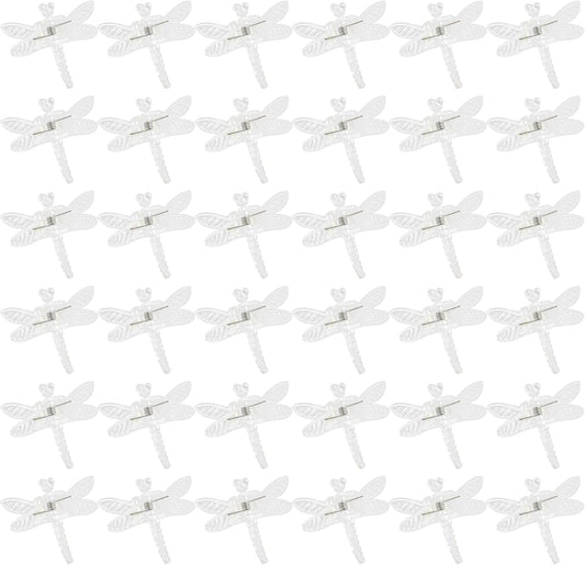 Framendino, 100 Pack Clear Dragonfly Orchid Clips Garden Plant Support Vine Stem for Climbing Plants Flowers