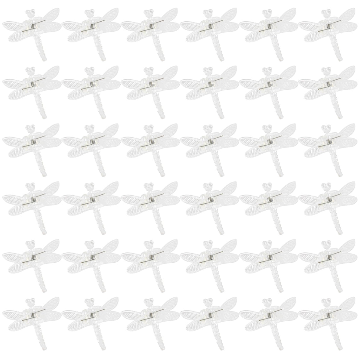 Framendino, 100 Pack Clear Dragonfly Orchid Clips Garden Plant Support Vine Stem for Climbing Plants Flowers