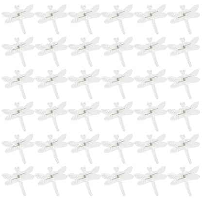 Framendino, 100 Pack Clear Dragonfly Orchid Clips Garden Plant Support Vine Stem for Climbing Plants Flowers
