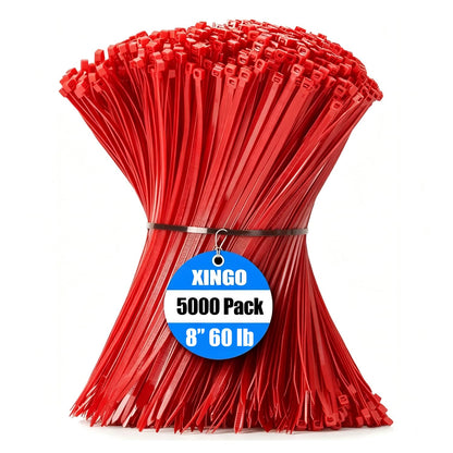 XINGO 1000 PCS Garden Green Zip Ties 8 Inch, 60 LBS Tensile Strength, Self-Locking Nylon Plastic Nylon PA66 Wire Ties for Indoor and Outdoor Use