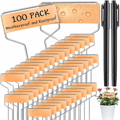 Moxweyeni 60 Pcs Metal Garden Tags Plant Labels,Copper,6 Inch