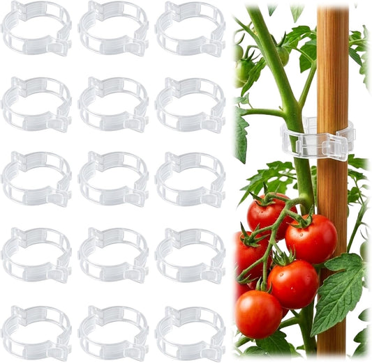 LOOHOI 100Pcs Tomato Clips for Climbing Plants Trellis Plant Support Clips