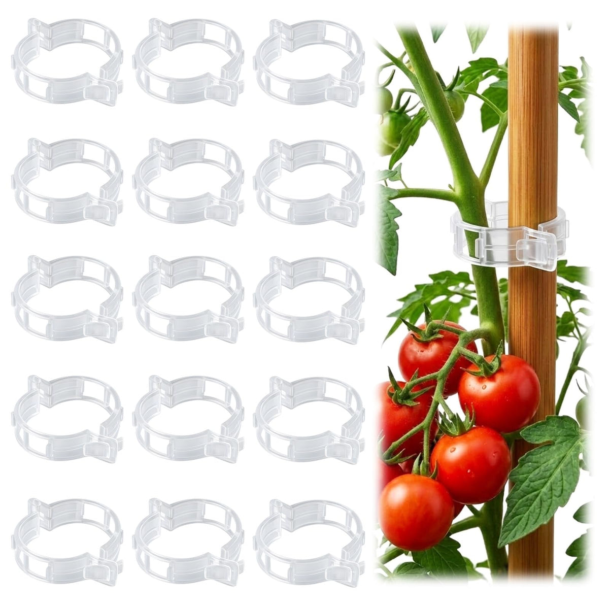 100Pcs Tomato Clips for Climbing Plants Trellis Plant Support Clips