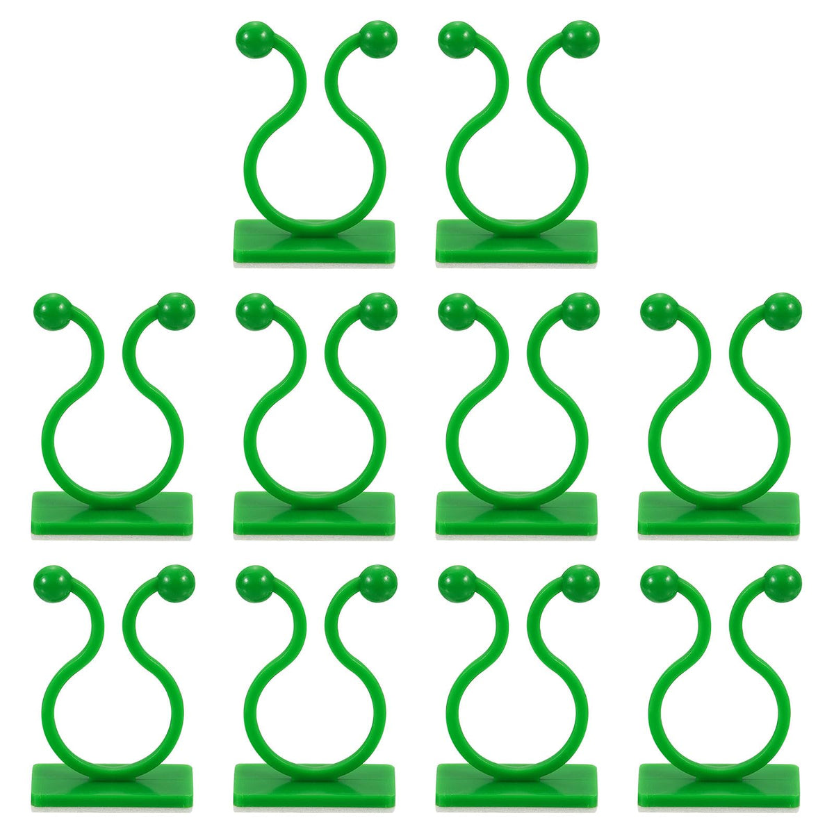 uxcell 100Pcs Plant Climbing Wall Fixture Clips, Plant Fixer Self-Adhesive Hooks Wire Fixing Supporting for Indoor Outdoor Decoration and Cable Wire Fixing (Black, 16.2mm/0.64")