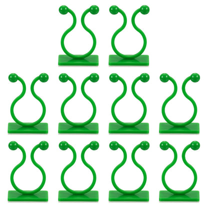 uxcell 100Pcs Plant Climbing Wall Fixture Clips, Plant Fixer Self-Adhesive Hooks Wire Fixing Supporting for Indoor Outdoor Decoration and Cable Wire Fixing (Black, 16.2mm/0.64")