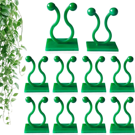 100Pcs Wall Plant Climbing Fixer Clips for Wall Vines Traction Fixing,Green