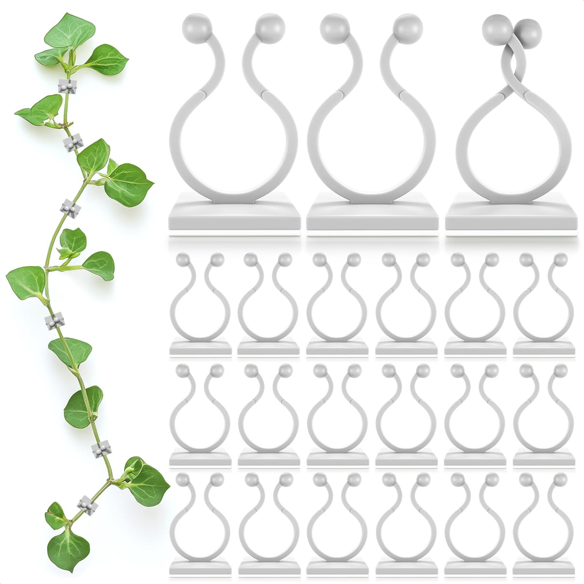 110 Pcs Wall Plant Clips for Climbing Plants, Self-Adhesive (Green)