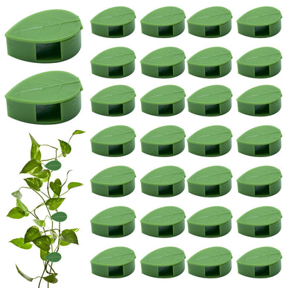Plant Wall Clips for Climbing Vines Green Garden Stem Holder with Adhesive Climbing Wall Fixture Clips for Indoor Wall Decor, Office, Home (60 Packs)