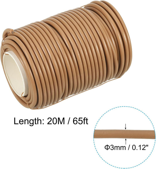 PATIKIL 65ft/20M 3mm Soft Twist Ties, Garden Plant Ties Reusable for Gardening Climbing Vines Office Home Cable Organizing, Dark Brown