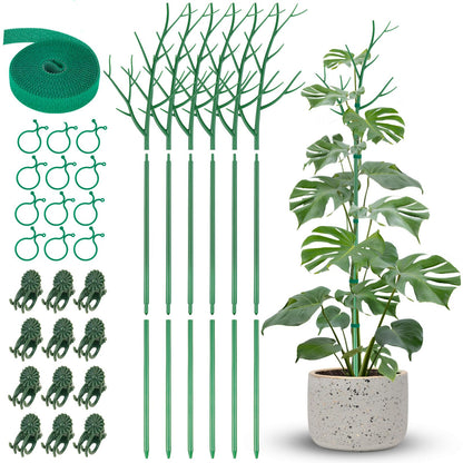 NiHome 50" Plant Support Stakes 5-Pack for Indoor & Outdoor Climbing Plants