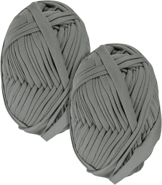 M METERXITY 2-Pack Garden Twine, 98 Feet Stretchy Gardening Tape for Climbing Plants/Tomatoes/Fruit Trees/Gardeners, Green Cloth Plant Ties [Dark Grey]