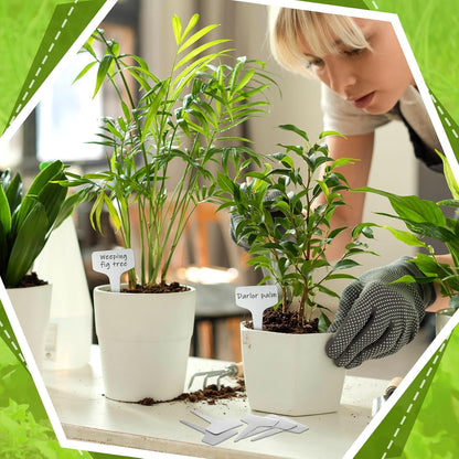 Hicarer 24 Pcs Metal Plant Labels, Stainless Steel 4" x 2.4" Garden Markers