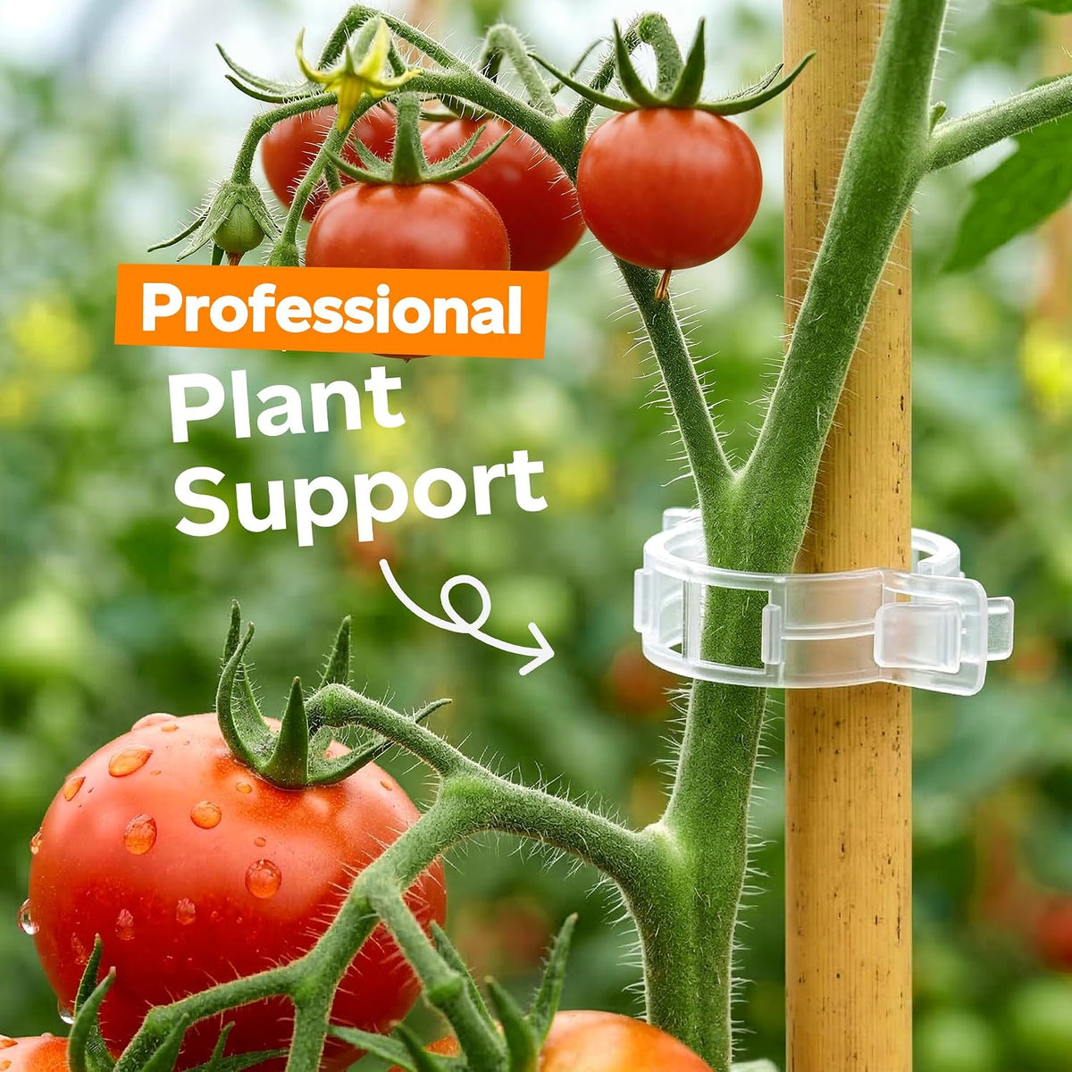 LOOHOI 100Pcs Tomato Clips for Climbing Plants Trellis Plant Support Clips