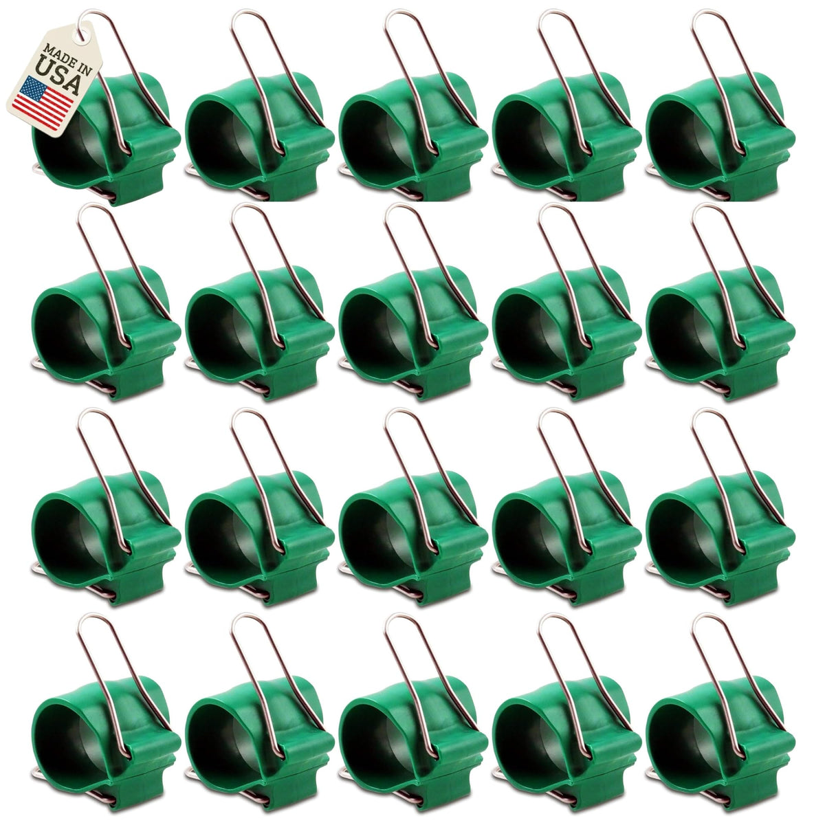 Reusable Greenhouse Clips Made in USA – Orchid Clips, Plant Support Clips & Cord Clips – Heavy-Duty, Weather-Resistant & Durable – Secure Stems, Vines, Wires, Cables, Tomato Plants – Indoor & Outdoor