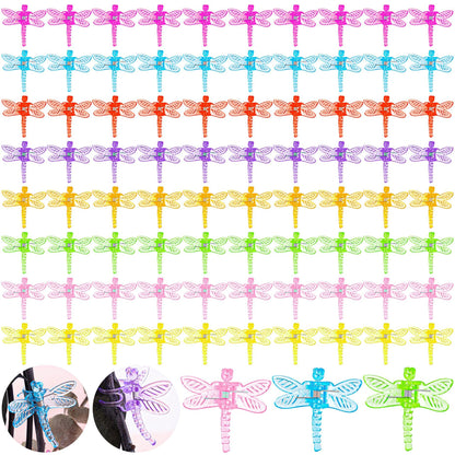 Framendino, 100 Pack Clear Dragonfly Orchid Clips Garden Plant Support Vine Stem for Climbing Plants Flowers