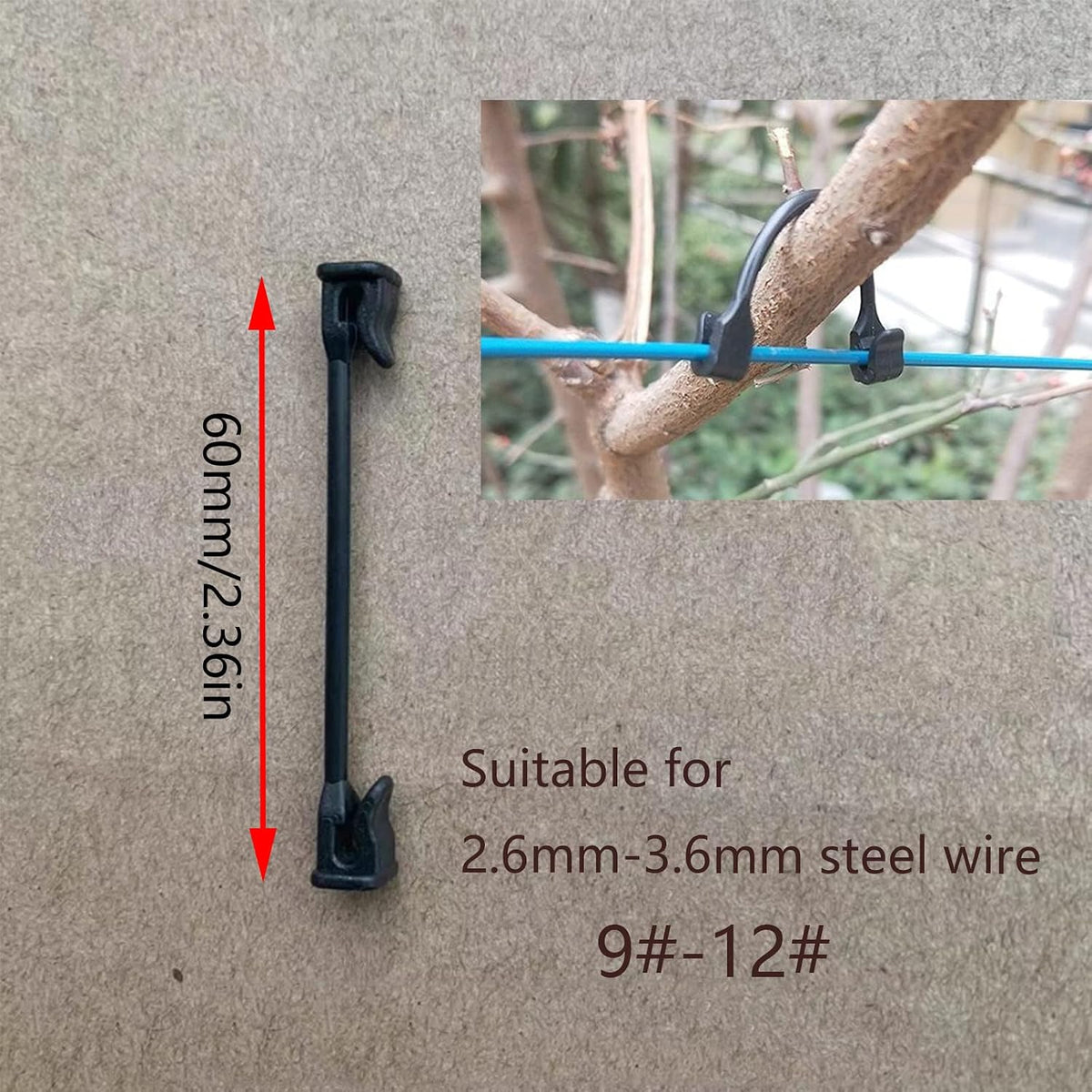 Plastic Vine Clip Garden Plant Support Clip Plant Tomato Grape Raspberry Kiwi Vine Clip Suitable for 9#-12# lines
