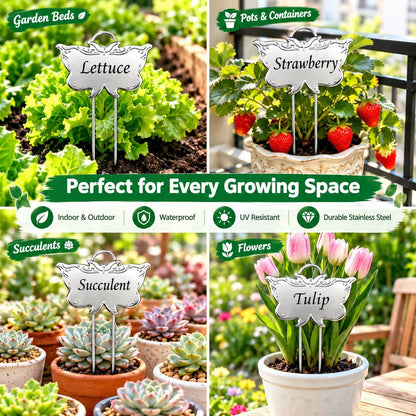 Metal Plant Labels for Outdoor Garden Waterproof 11-Inch 30 Pack