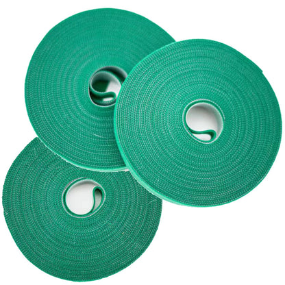 Garden Tie Green Tape, Plant Supports, Gentle On Plants (32.8ft × 0.6 inch, 3 Rolls, Green)