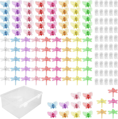 150Pcs Orchid Clips Kit with Butterfly, Dragonfly Clear Plant Clips